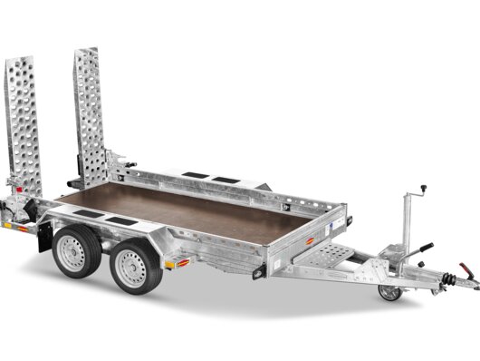 Böckmann Baumaschinentransporter - durchgehende Siebdruckbodenplatte