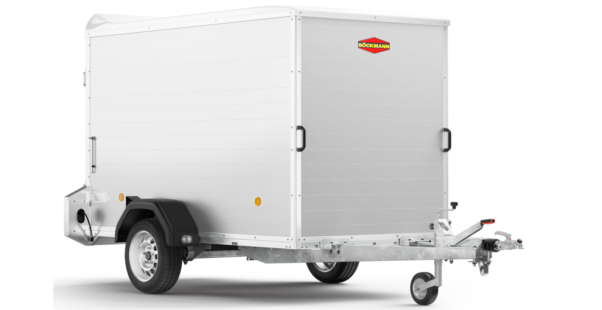 Böckmann Kofferanhänger Tieflader Aluminium Einachser