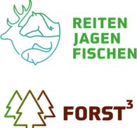 Reiten-Jagen-Fischen mit FORST³ Logo